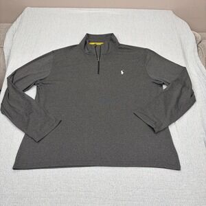 Polo Ralph Lauren Mens XXL Gray Stretch Performance 1/4 Zip Pullover Sweatshirt